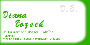 diana bozsek business card